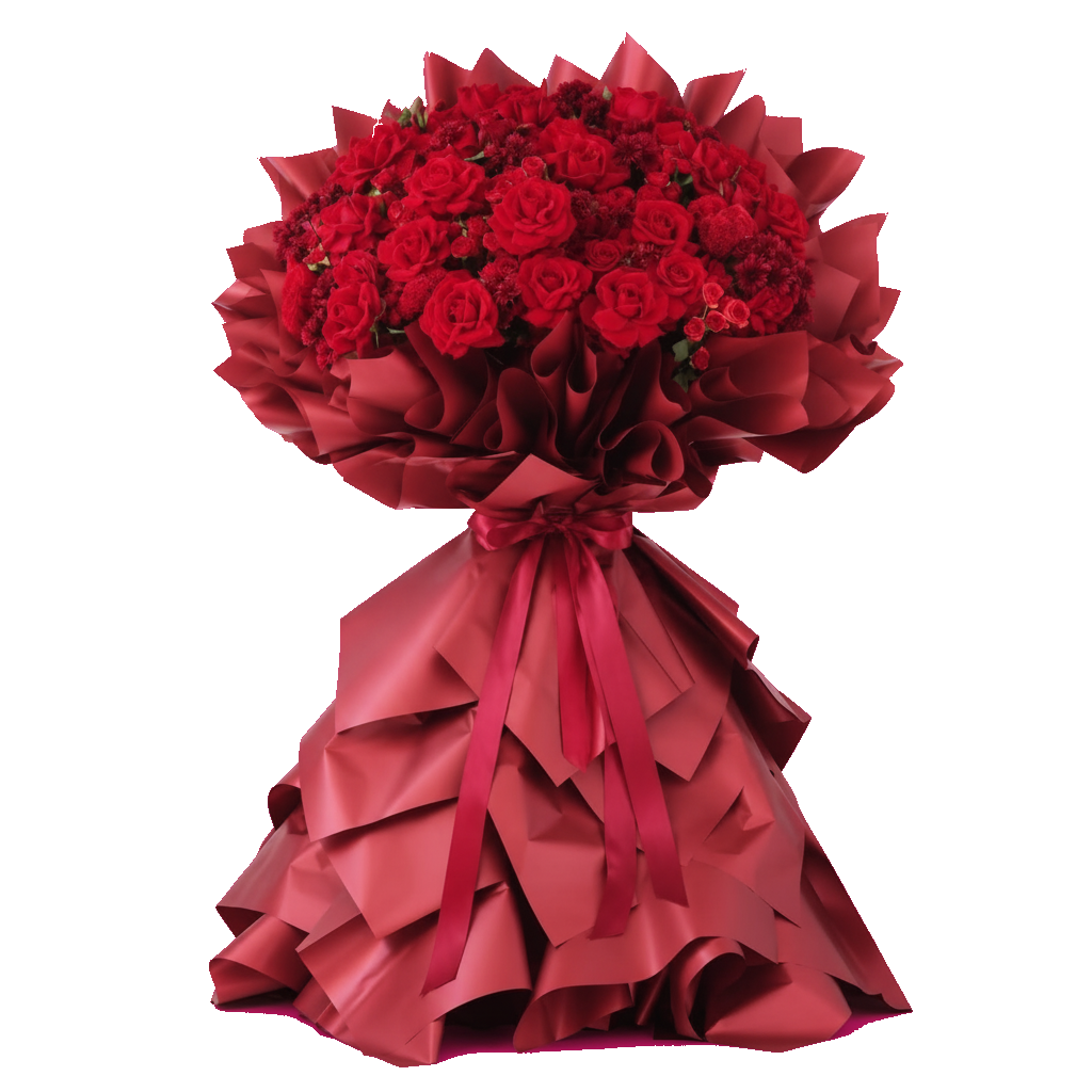 The Crimson Cascade Bouquet
