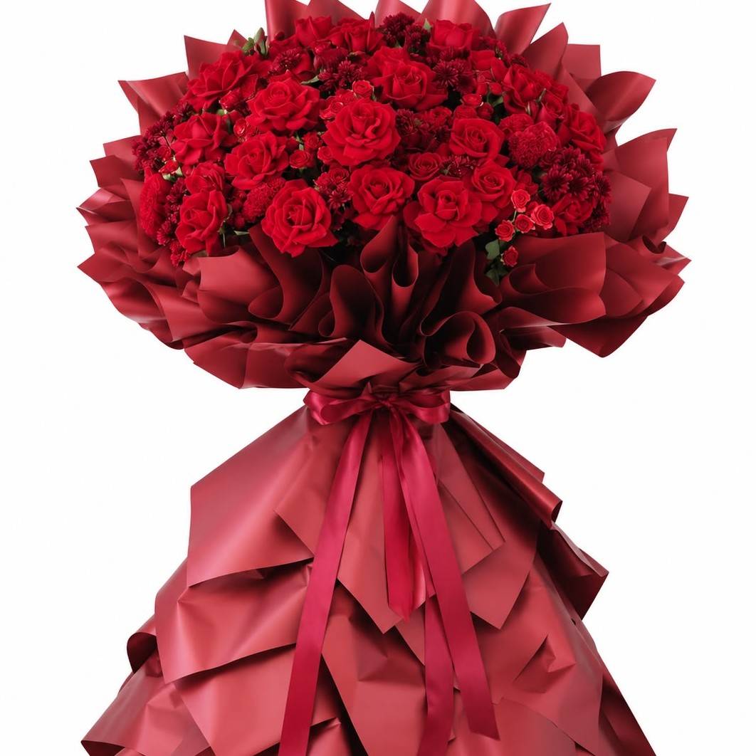 The Crimson Cascade Bouquet photo 2